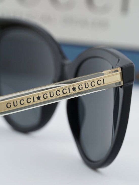 Gucci GG0565S 001 Women Cat Eye Sunglasses - Black / Grey main image 10